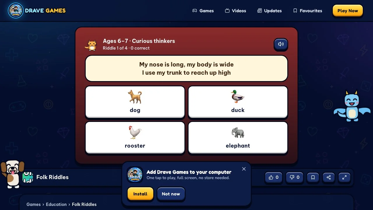 Folk Riddles during play