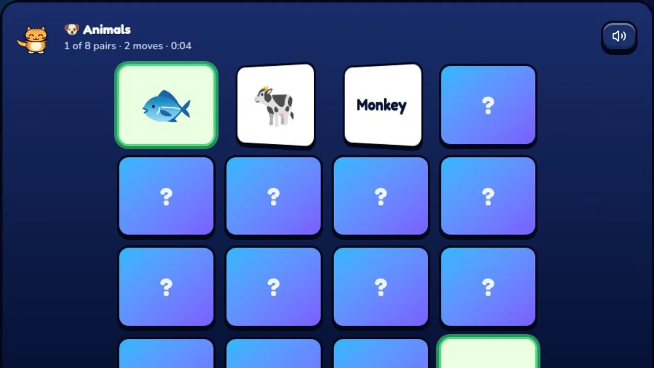 Word Match during play